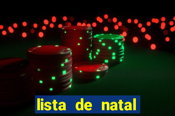 lista de natal para imprimir